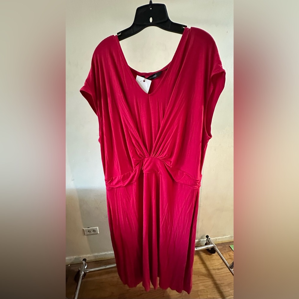 Colleen Lopez Red Draped Dress